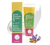 Crema de depilación de piel suave, 100 g, para rostro y cuerpo, crema depilatoria para cara, axilas y zonas íntimas, rápida, sin dolor y de larga duración, para todo tipo de pieles, vegana y sin