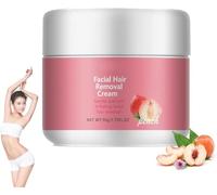 Crema de depilación facial para mujeres Hairerase - Para una piel visiblemente lisa en solo 5 minutos. Suave para aplicar en el labio superior, mentón y mejillas. Apto para todo tipo de pieles. 50 g