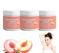 Crema de depilación para mujeres con piel sensible, crema de depilación para rostro y cuerpo, cremas depilatorias sin afeitado, hidrata y cuida la piel. (3 unidades)