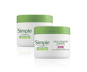 Crema de día delicada para la piel Simple Vital Vitamin