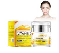 Crema de Día Iluminadora con Vitamina C, Crema Hidratante Iluminadora, Facial Cream, Textura Ligera, Antienvejecimiento, Ilumina la piel, Hidrata y Rellena la Piel, Para Todo Tipo de Pieles