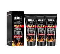 Crema de erección para hombres, crema de erección la potencia sexual, aceite esencial para masaje energético del pene para el cuidado, el retraso del rendimiento y el aumento de la fuerza (M,3PC)