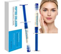 Crema de esencia de colágeno polipeptídico, colágeno micromolecular antiarrugas, crema hidratante reafirmante multipéptido, cuidado antiedad de hidratación profunda para mujeres (1 caja)