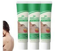 Crema de hierbas para desintoxicación linfática, crema de drenaje linfático, corporal para pies y piernas hinchados, reafirmante corporal, hidratante para piel seca. (3pcs)