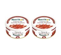 Crema de Jamón Curado Iberitos 250g - Textura Suave y Sabor Intenso - Ideal para Aperitivos, Canapés y Tostadas (PACK 2)