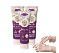 Crema de lanolina natural para manos y pies, hidratante y alivia el agrietamiento y la sequedad, crema para pies, loción calmante multiusos de invierno,3pcs