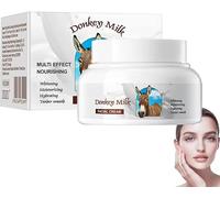 Crema de leche de burra, 120 g, crema hidratante y rejuvenecedora y loción corporal de leche orgánica, ilumina el tono de la piel, hidrata y tonifica la cara y el cuerpo, crema de día antiarrugas (1