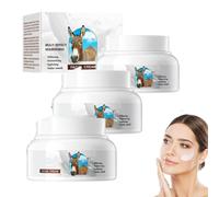Crema de Leche de Burra, Loción Corporal de Leche Orgánica, Crema Hidratante Facial para Mujeres, Cuidado Natural Antiedad, Reduce Arrugas y Líneas de Expresión, Hidratante y Reafirmante (3 piezas)