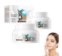 Crema de Leche de Burra, Loción Corporal de Leche Orgánica, Crema Hidratante Facial para Mujeres, Cuidado Natural Antiedad, Reduce Arrugas y Líneas de Expresión, Hidratante y Reafirmante (2 piezas)