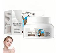 Crema de Leche de Burra, Loción Corporal de Leche Orgánica, Crema Hidratante y Rejuvenecedora, Antiedad Natural, Ilumina el Tono de la Piel, Reduce Arrugas y Líneas de Expresión (1Piezas)