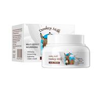 Crema de Leche de Burra, Loción Corporal de Leche Orgánica, Hidrata, Nutre, Reafirma la Piel, Reduce Arrugas y Líneas de Expresión, Calma la Piel Seca y Tirante