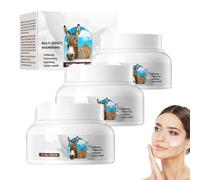 Crema de Leche de Burra, Loción Corporal de Leche Orgánica, Hidratante Facial, Crema Facial Antiarrugas, Crema Facial Hidratante Antiedad, para Todo Tipo de Piel (3 piezas)
