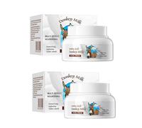 Crema de leche de burro, loción de cuerpo de leche orgánica, crema hidratante y rejuvenecedora, arrugas y línea reductora, hidratante e reafirmante, reduce la opacidad (2pcs)