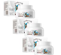 Crema de leche de burro, loción de cuerpo de leche orgánica, crema hidratante y rejuvenecedora, arrugas y línea reductora, hidratante e reafirmante, reduce la opacidad (3pcs)