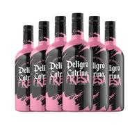 Crema de Licor Andalusí Peligro Catrina Tequila Fresa 70 cl (Caja de 6 Botellas de 70 cl)