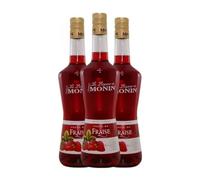 Crema de Licor MoninCocktail Creme de Fresa Fraise 70 cl (Caja de 3 Botellas de 70 cl)