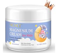 Crema de Magnesio para Niños, Loción de Magnesio para Dormir, Bálsamo de Aceite de Magnesio Calmante con Manteca de Karité, Aloe Vera, Crema de Bebé para Pies, Estómago, Brazos, Piernas