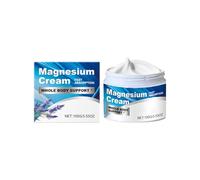 Crema de magnesio - Secado rápido Fácil de absorber Alivia la tensión muscular Crema tópica de magnesio para pies, loción de buenas noches, aplicar en piernas, brazos o pecho (1)