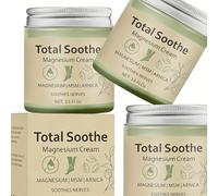Crema de Magnesio Total Soothe 2026 | Crema de Magnesio para el Alivio Nervioso, de Rápida Absorción, No Grasa, para Articulaciones y Músculos | Uso Diario para Dolores Musculares (3 PCS)