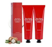 Crema de mano de mantequilla de karité, loción de hidratación y nutrición profunda para manos secas agrietadas, liviano y rápido y largo duradero, humectante de manos no grasiento (2pcs)