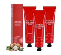 Crema de mano de mantequilla de karité, loción de hidratación y nutrición profunda para manos secas agrietadas, liviano y rápido y largo duradero, humectante de manos no grasiento (3pcs)