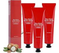 Crema de mano de mantequilla de karité para manos secas agrietadas, extractos de miel y almendras, arrugas anti-mano, humectante de manos no grasiento (3PCS)