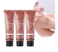 Crema de manos antienvejecimiento con retinol con manteca de karité y colágeno - Crema hidratante para el envejecimiento, manos secas y agrietadas, arrugas, cutículas, suaviza, suaviza, arrugas de