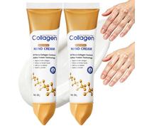 Crema de manos antienvejecimiento de colágeno para manos secas y agrietadas | Crema de manos de colágeno, reparación hidratante para piel seca, áspera y líneas finas, de absorción rápida, no grasosa