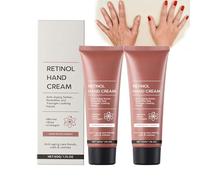 Crema de manos antienvejecimiento Retinol con colágeno y manteca de karité, bálsamo de manos reafirmante antiarrugas, loción hidratante para manos secas y agrietadas, absorción rápida (2 unidades)
