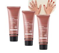 Crema de manos antienvejecimiento Retinol con colágeno y manteca de karité, bálsamo de manos reafirmante antiarrugas, loción hidratante para manos secas y agrietadas, absorción rápida (3 unidades)