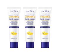 Crema de manos antigrietas para manos y pies secos de 60 g, 3 unidades, fórmula hidratante, crema de manos profundamente hidratante y nutritiva, tamaño de viaje, juego de crema de manos