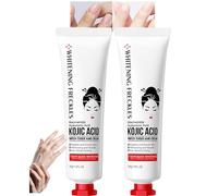 Crema de manos con ácido kójico, crema de manos tierna blanqueadora, niacinamida, ácido hialurónico, crema de manos tierna y blanqueadora con ácido kójico, crema reafirmante antiarrugas (2pcs)