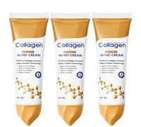 Crema de manos con colágeno, antiedad, 10 veces más colágeno, hidrata las manos y se absorbe rápidamente, ideal para todo tipo de piel (3PCS)