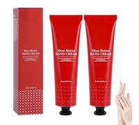 Crema de manos con manteca de karité y extractos de miel y almendra, hidratante para manos secas, hidratación profunda y nutritiva, de rápida absorción y no grasa, para mujeres y hombres (2PCS)