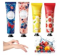 Crema de Manos,Crema Hidratante con Fragancias,Crema Manos Natural,Crema Hidratante Manos,Crema Manos Mini,Crema Manos Reparadora,para Manos y Pies Secos,30g,4 piezas