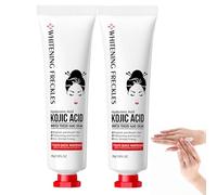 Crema de manos de ácido kójico, crema de ácido kójico para manos, cuidado de manos hidratante antienvejecimiento, tono de piel uniforme, daños solares y manchas de la edad, manchas oscuras (2 unidades
