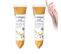 Crema de manos de colágeno, 2 piezas de reparación de piel agrietada crema de manos antiarrugas cuidado de la piel hidrata e hidrata la piel, previene la piel seca y mejora la textura de la piel