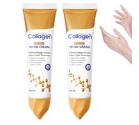 Crema de manos de colágeno, 2 unidades, crema de manos de colágeno, reparación de piel agrietada, para manos muy secas, manos agrietadas y manchas de pigmento, tratamiento reengrasante