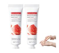 Crema de manos de granada, 2 piezas crema nutritiva para manos para manos suaves, crema de cuidado de manos, bálsamo de manos hidratante con granada para mujeres y hombres