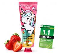 Crema de manos de unicornio y fresa de 30 ml, hidratante, nutritiva y de absorción rápida, para niños, adolescentes y adultos, tamaño de viaje