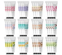 Crema de manos hidratante con fragancia natural para plantas, 48 piezas, juego de regalo para mujeres y niñas, loción de manos tamaño de viaje con manteca de karité