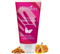 Crema de manos hidratante Herbion Naturals con miel, almendras dulces y aceite de semilla de granada para una piel suave y hermosa (100 ml) nuevo