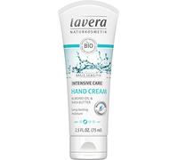 Crema de manos Lavera Basis Sensitiv, protección intensiva, se absorbe rápidamente, producto végano para un cuidado orgánico de la piel, cosméticos naturales e innovadores (75 ml)