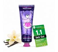 Crema de manos Les Bisounours de fresa, 30 ml, hidratante, nutritiva y de absorción rápida, para niños, adolescentes y adultos, tamaño de viaje