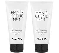 Crema de manos nº 1, cosmética Alcina de 3 capas, 50 ml = 100 ml, 2 unidades