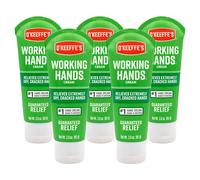 Crema de manos O'Keeffe's Working Hands: alivia y repara las manos extremadamente secas. Tubo de 3 oz (paquete de 5).