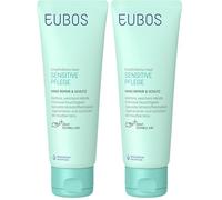 CREMA DE MANOS REPARACIÓN Y PROTECCIÓN DE EUBOS CUIDADO SENSIBLE: crema para manos secas y ásperas | Protege la piel contra las tensiones diarias | Vegana | 75ml (Paquete de 2)