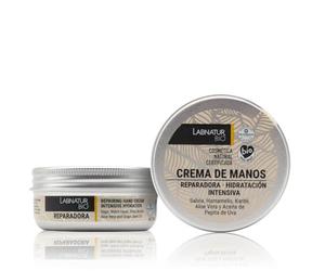 Crema de Manos Reparadora - Natural, Ecológica y Vegana - Labnatur Bio | Con Salvia, Hamamelis, Karité y Aloe Vera - Hidratación Intensiva - Pieles Secas - Rápida Absorción - Hecha en España - 50 ml