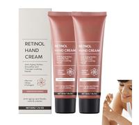 Crema de manos Retinol Renewal, enriquecida con manteca de karité y colágeno, crema para el cuidado de manos para tratar las manos secas y ásperas, ayuda a mejorar las arrugas y las líneas finas (2
