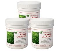Crema de masaje Cannabica Extrafuerte para dolores articulares, antiinflamatoria (Pack 3 x 100ml) - Con Cannabidol, CBD para masaje relajante y antiestrés - Con propiedades hidratantes y regeneradoras